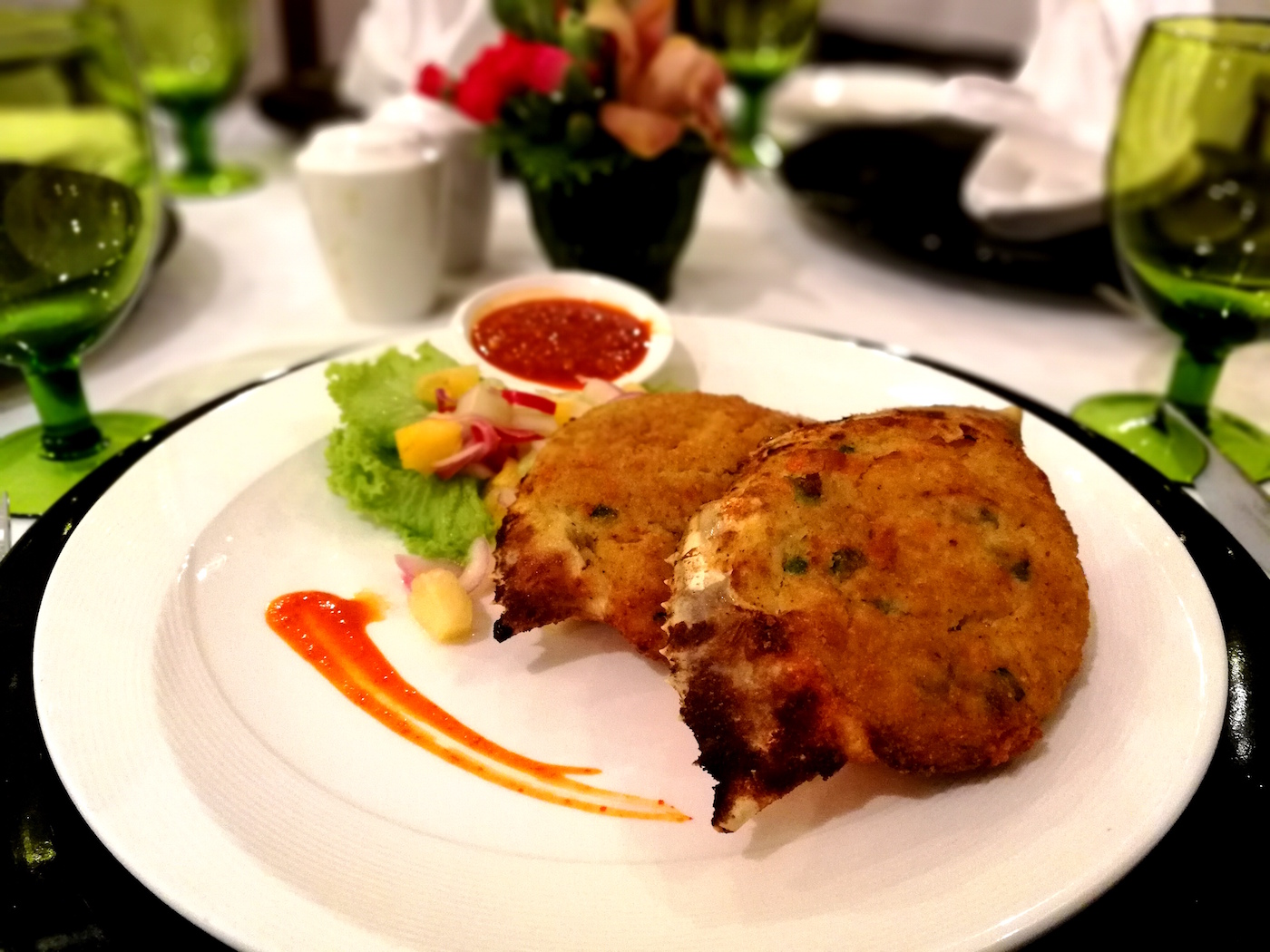 Majestic Hotel Malacca Inchimintu Karangezu (baked stuffed crab with vegetables, chicken and prawns)