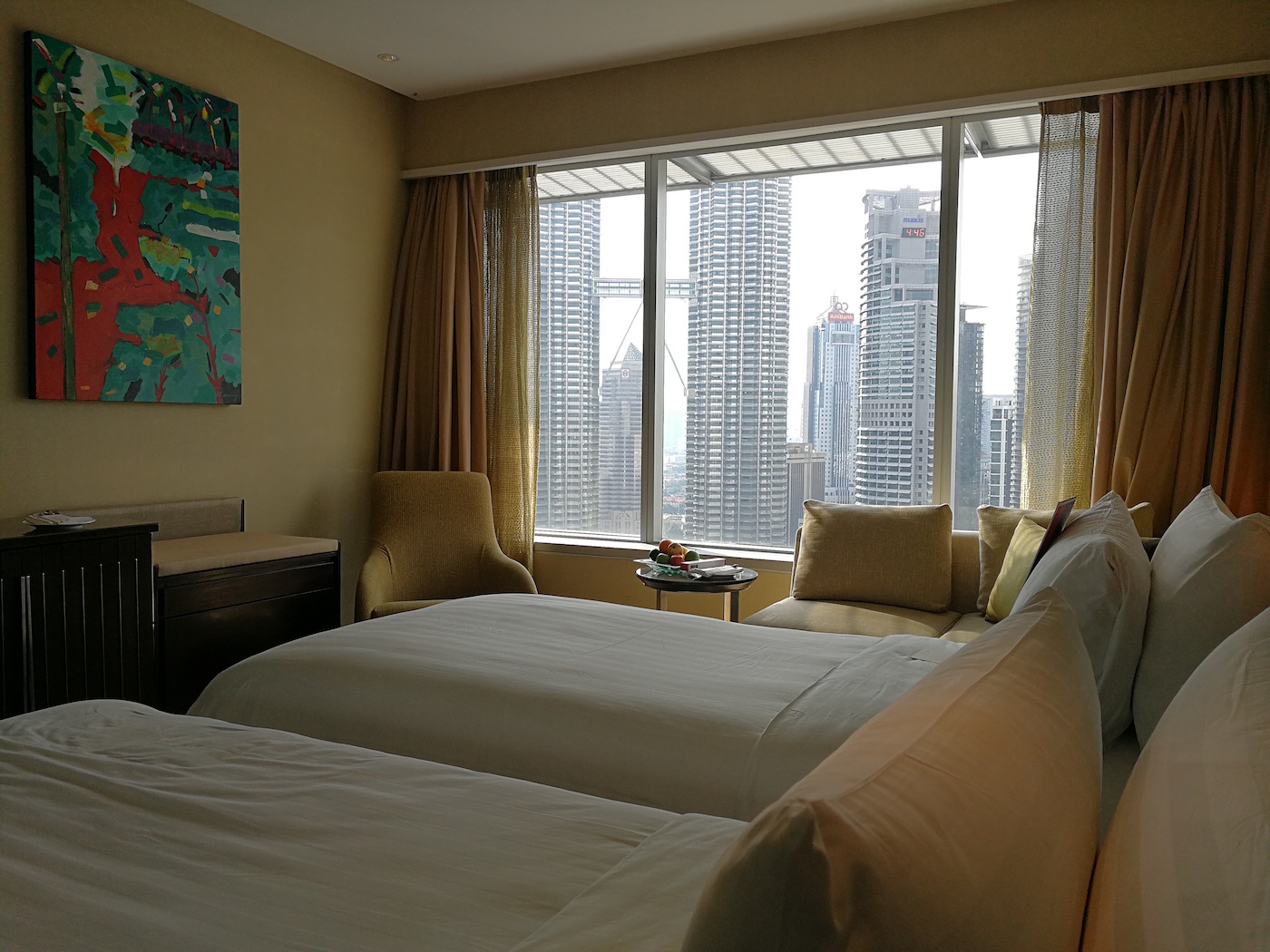 Traders Hotel Kuala Lumpur Club Room with view of the Petronas Twin Towers