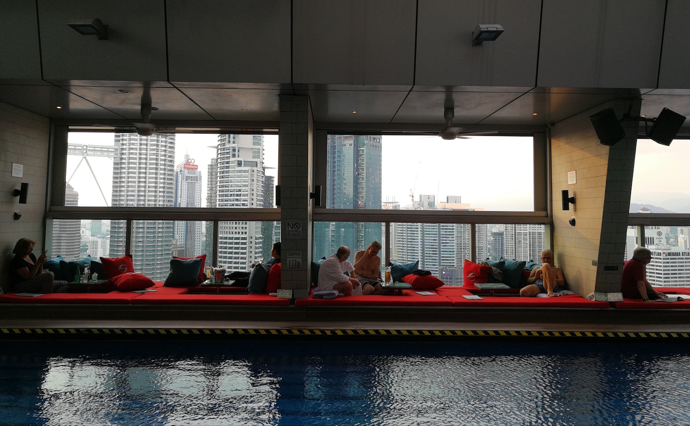 Traders Hotel Kuala Lumpur Sky Bar Lounge Beds