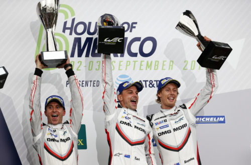 Porsche LMP Team: Timo Bernhard, Earl Bamber, Brendon Hartley (l-r)